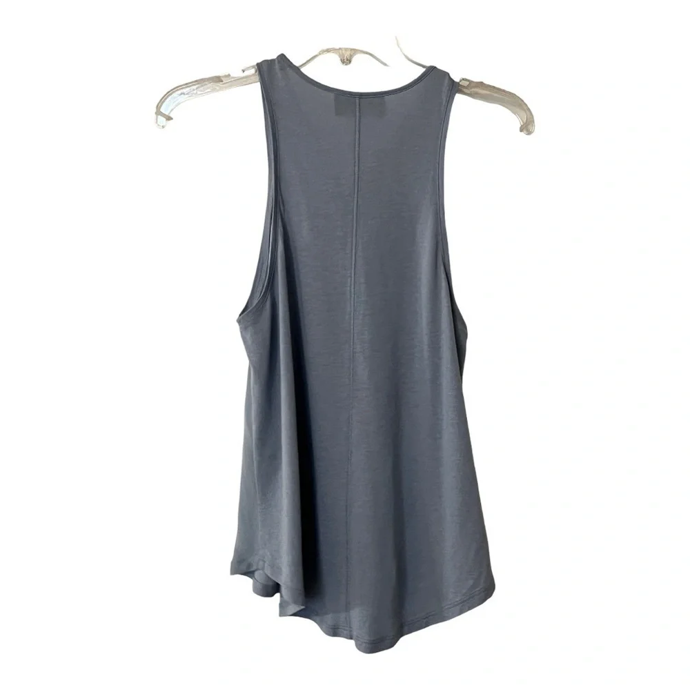 The Kooples Sport Silk Sleeveless Half Zip Front Women’s top Blue - Picture 5 of 15